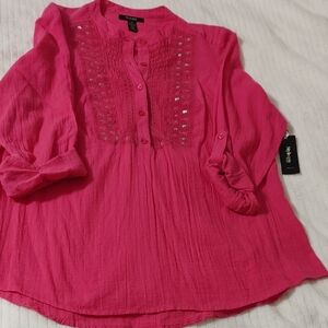 Style & Co Women's Pink Tunic Size 0X